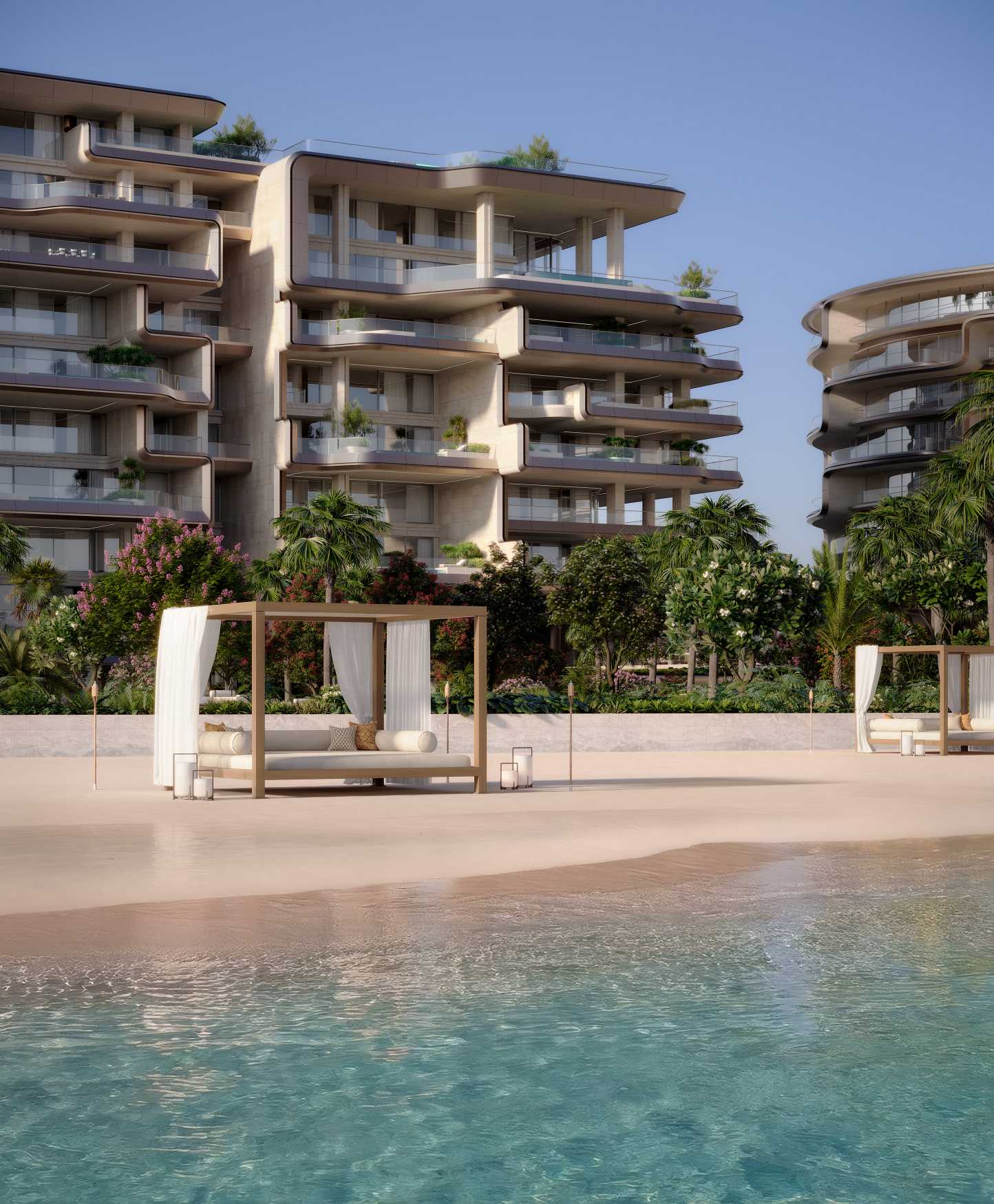The Alba Residences Beaxh Side View Evening